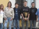 Naši mladi strelci sa sekretarom kluba Veljkovićem